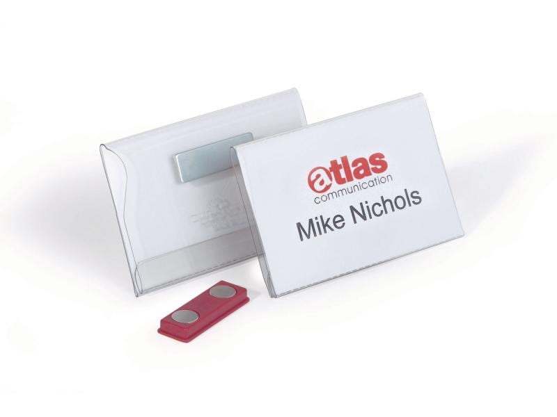 DURABLE Namensschild mit Magnet 25 x 90x54 mm Namensschilder, 25 Stück