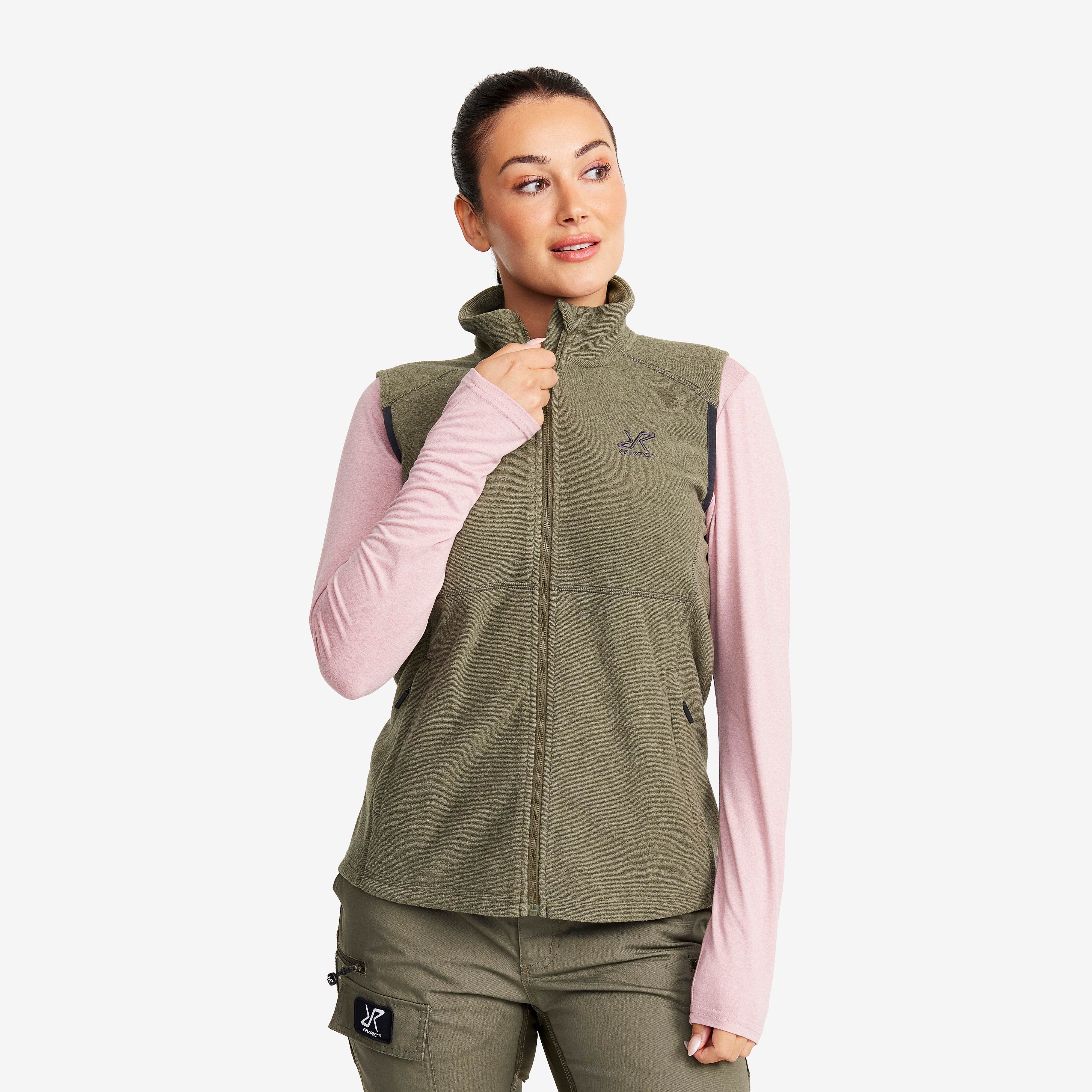 Essential Fleece Vest Dame Grape Leaf