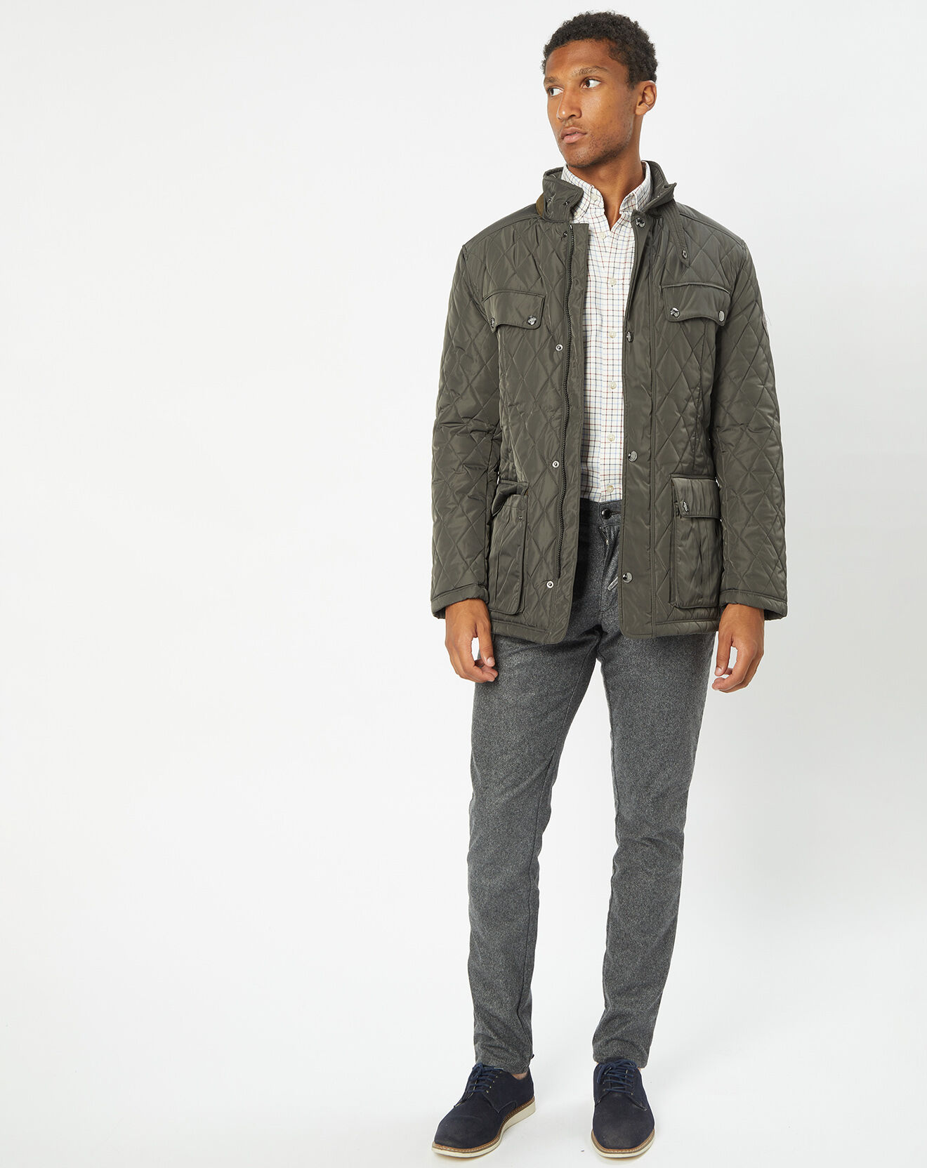 Hackett London Parka légère Ex Olborne gris foncé