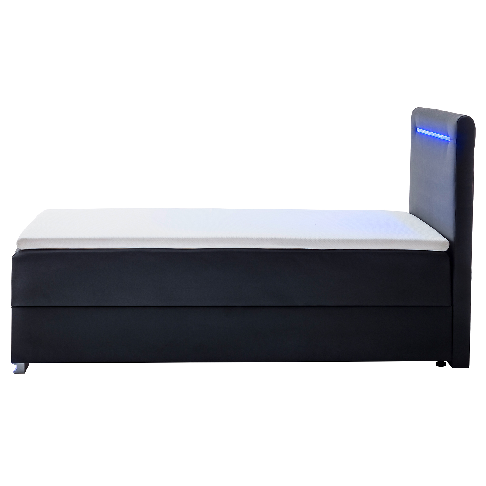 Boxspringbett - schwarz - H2 - Bettkasten - 140x200 cm