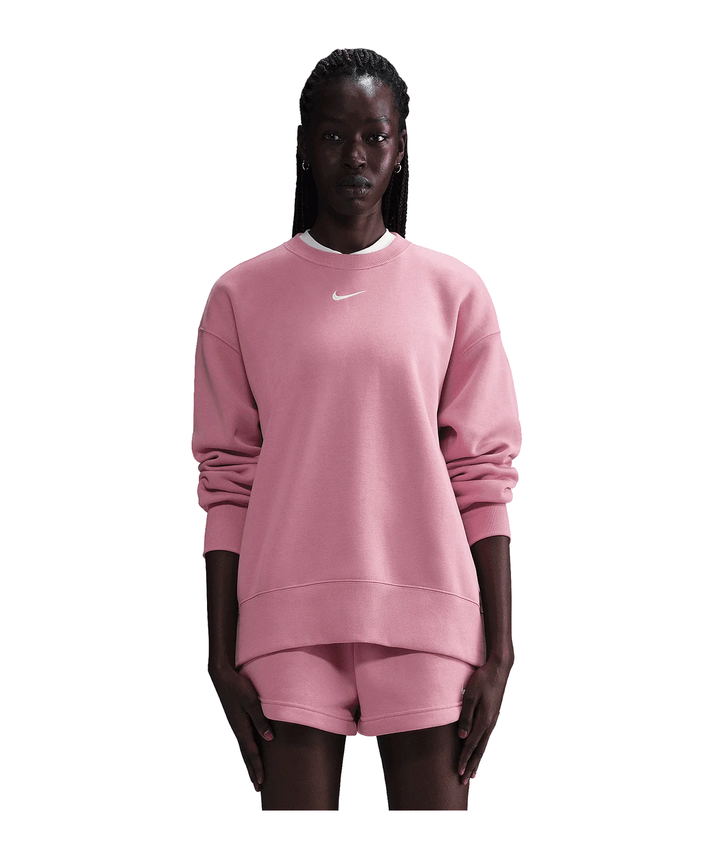 Nike Phoenix Fleece Oversized Sweatshirt Damen Pink F699