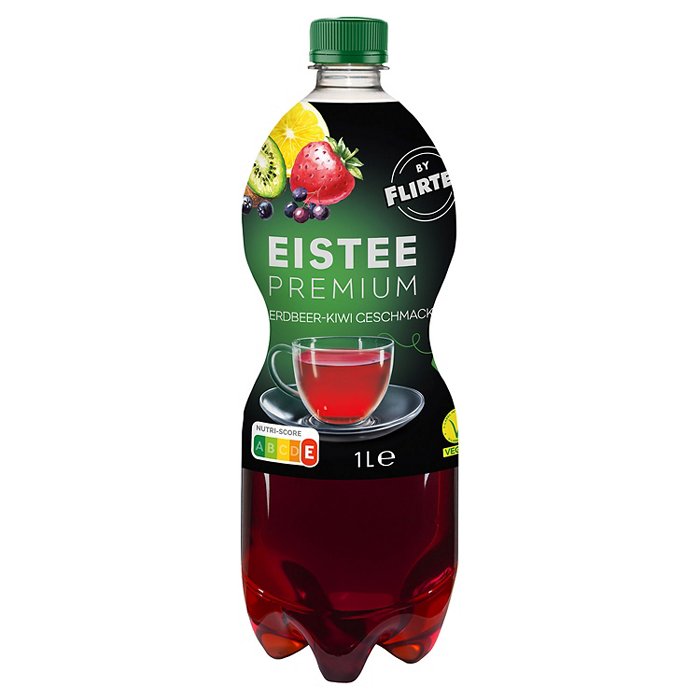 FLIRTEA Premium Eistee 1 l, Erdbeere-Kiwi