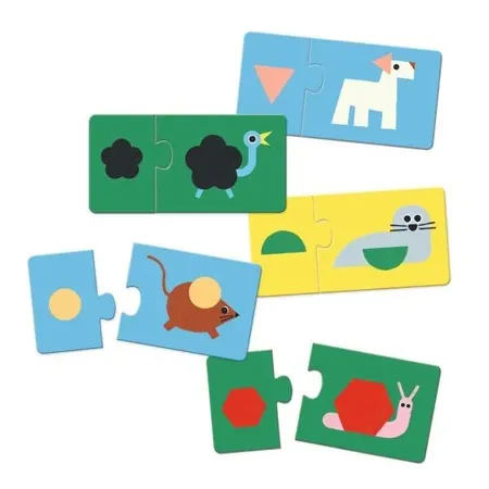 Djeco Lernspiele: Puzzle duo: Formen