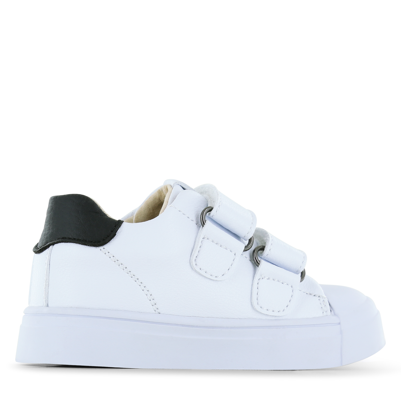 Shoesme weißer Sneaker mit schwarzen Streifen