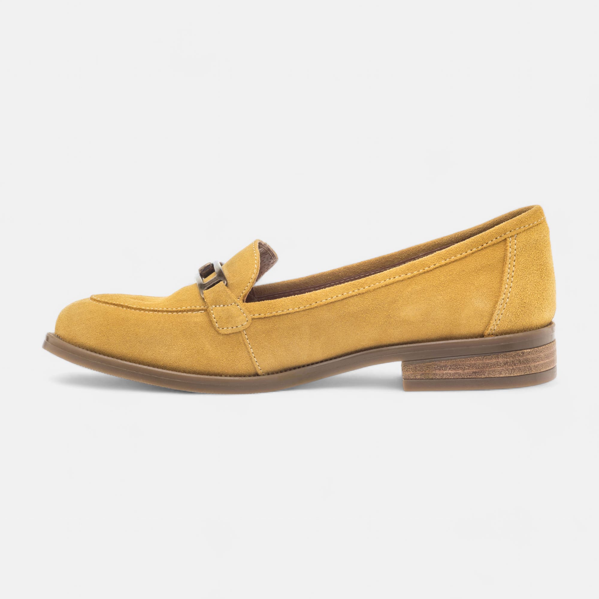 Mocassins Femme en cuir jaune