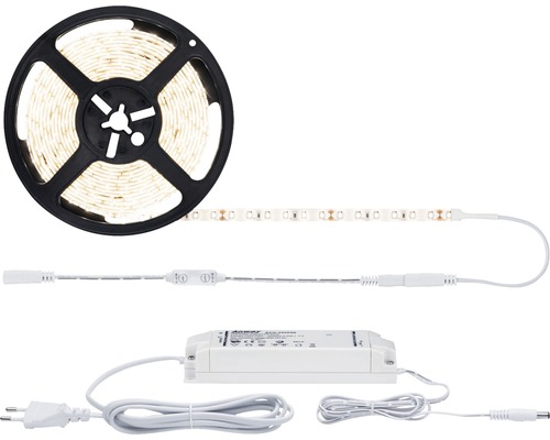 SimpLED Kant-en-klare stripset, dimbaar, 5 m, 50W, 5500 lm, 3000 K, 360 LED's met snoerdimmer, gecoat, 24 V