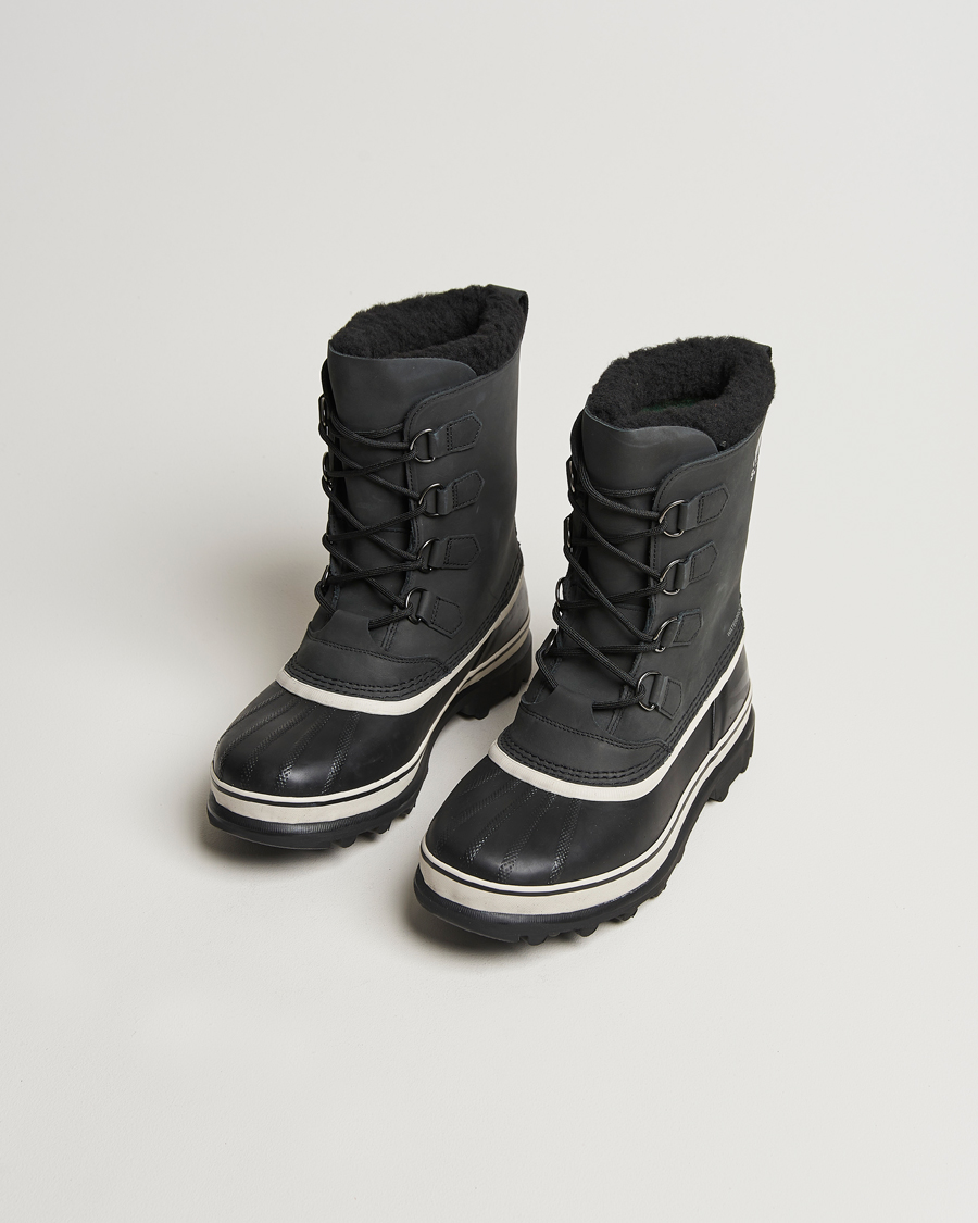 Sorel Caribou WP Felt Lined Leather Boots Black