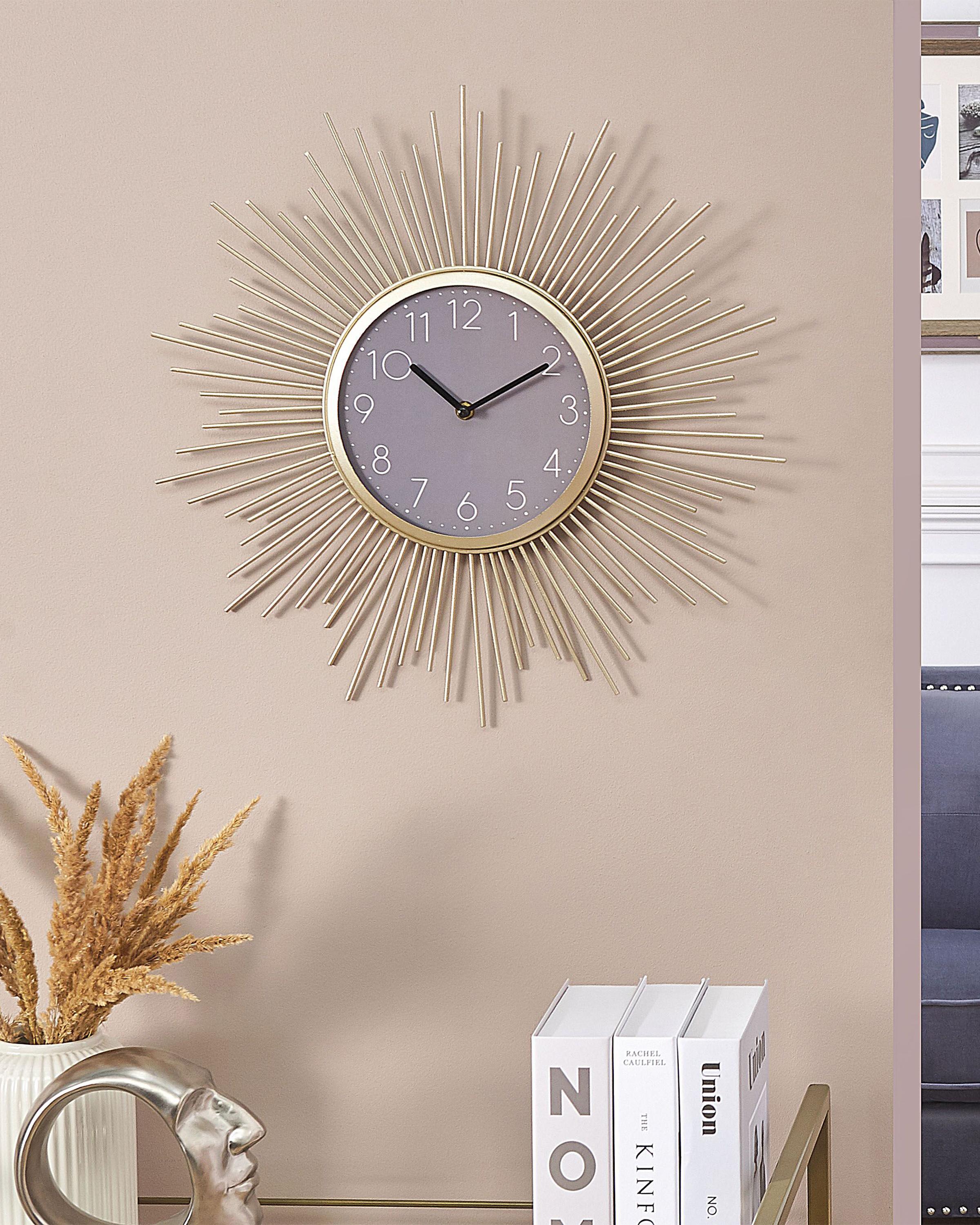 Wandklok SOLURA 45 cm Metaal Goud