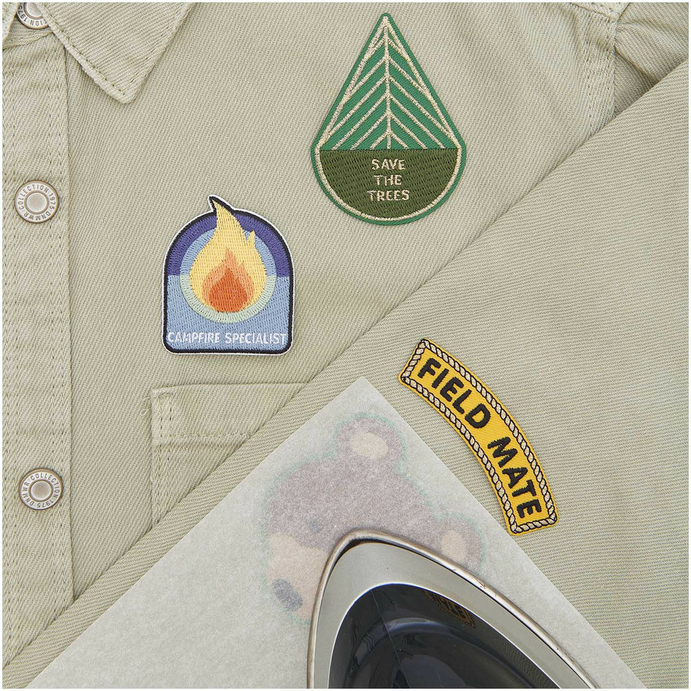 6 ecussons thermocollants spécial scouts ours