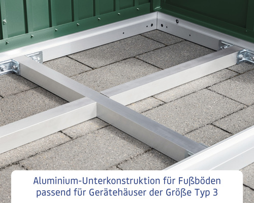 Onderbouw Hörmann EcoStar tuinhuis type 3 zilver