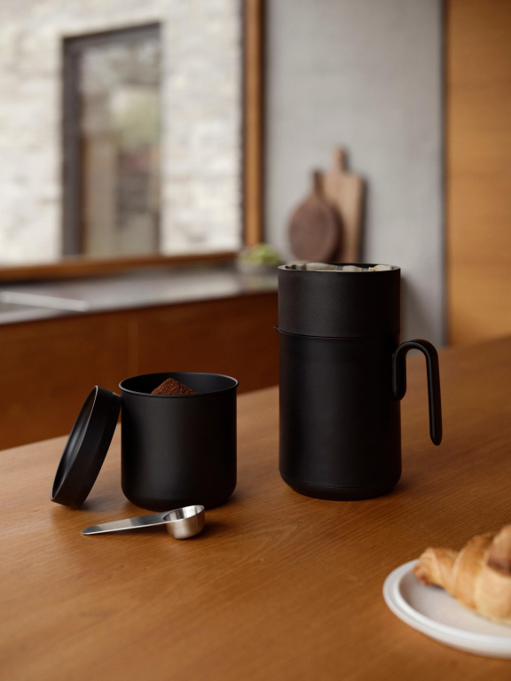 Zone Denmark Singles koffiebus met lepel 2-delig Black