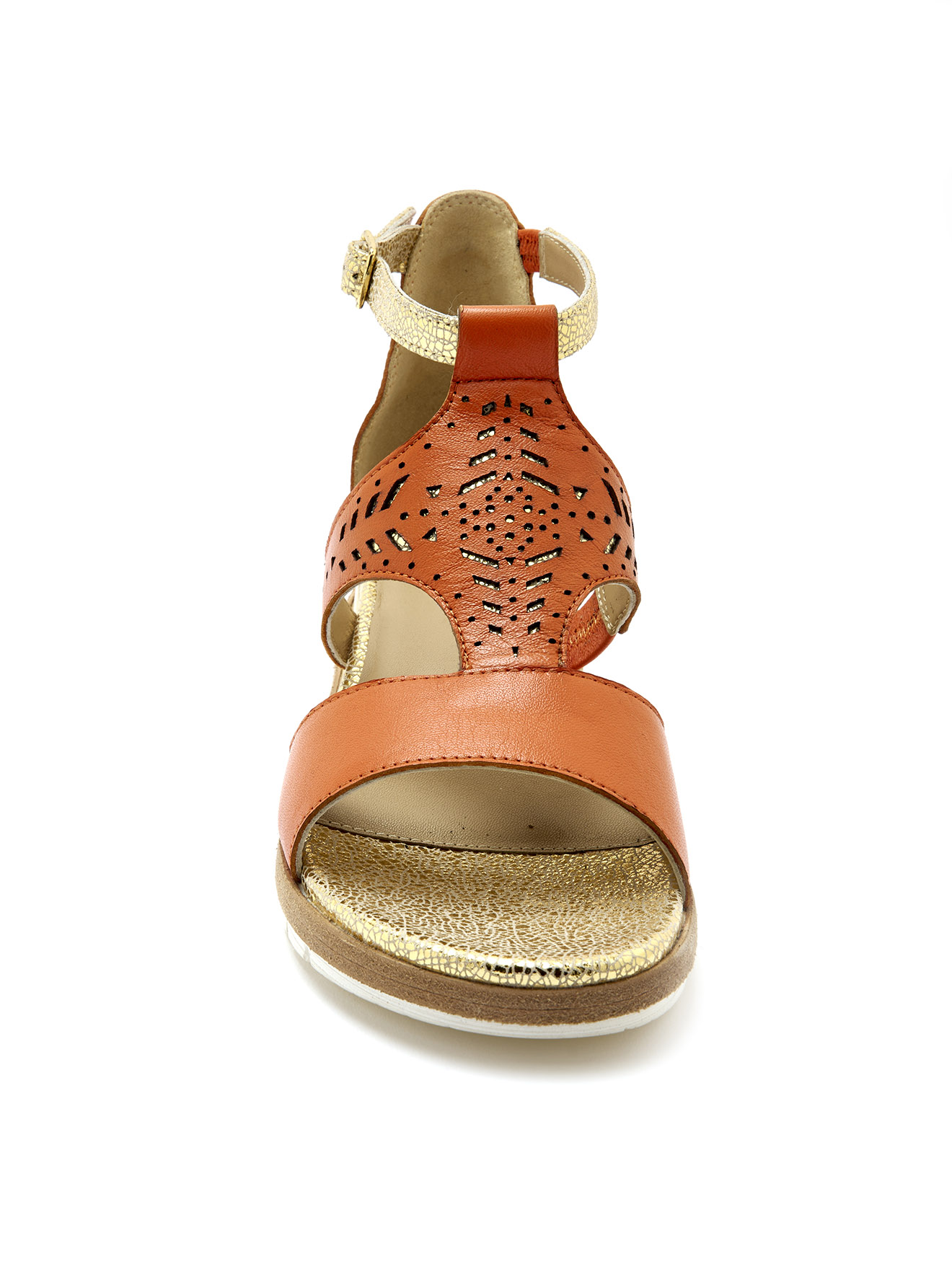 Sandales cuir motifs ajourés