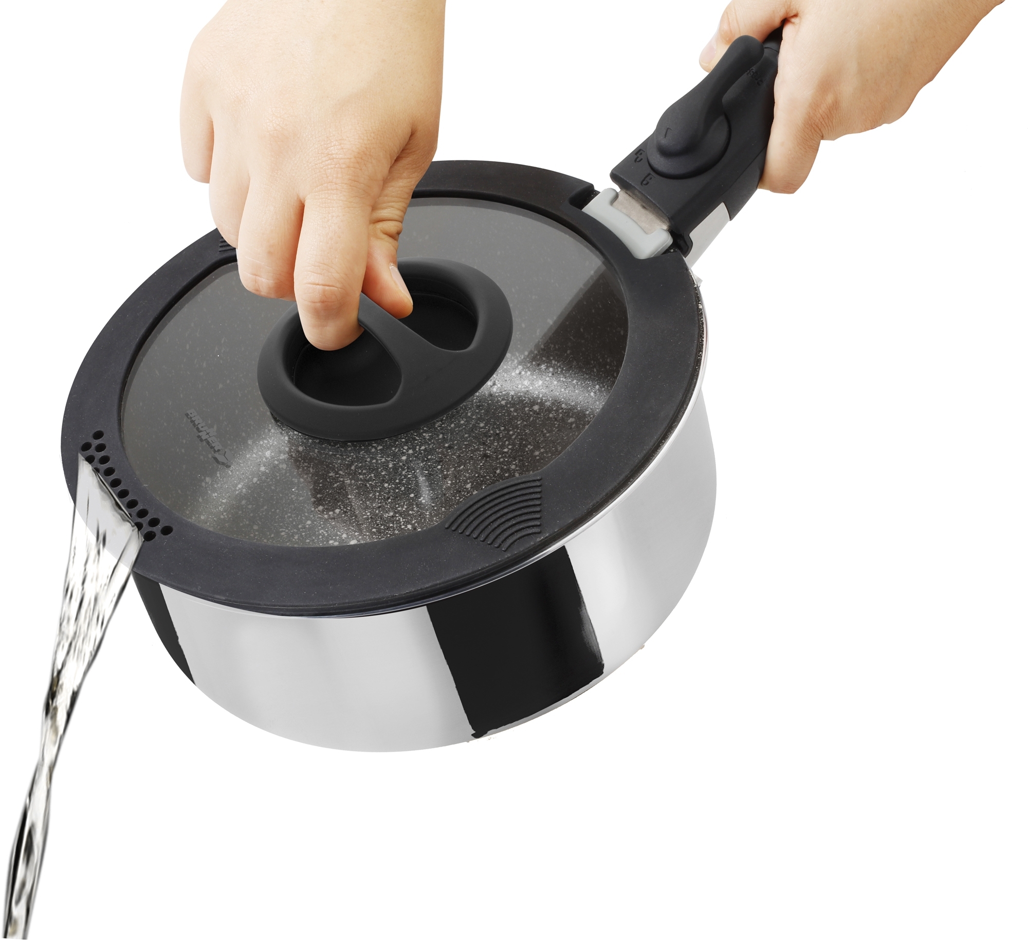 Brunner Academy Mini Kochset mit Pfanne und Töpfen 5-teilig mit Transporttasche