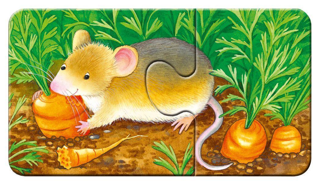Puzzle Tiere im Garten 9x2-teilig