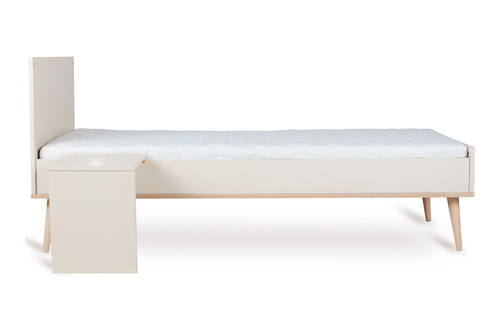 Flow Junior Kit Junior kit i heltre bøk/melamin til Flow vokseseng. Clay/bøk 70x170 cm.