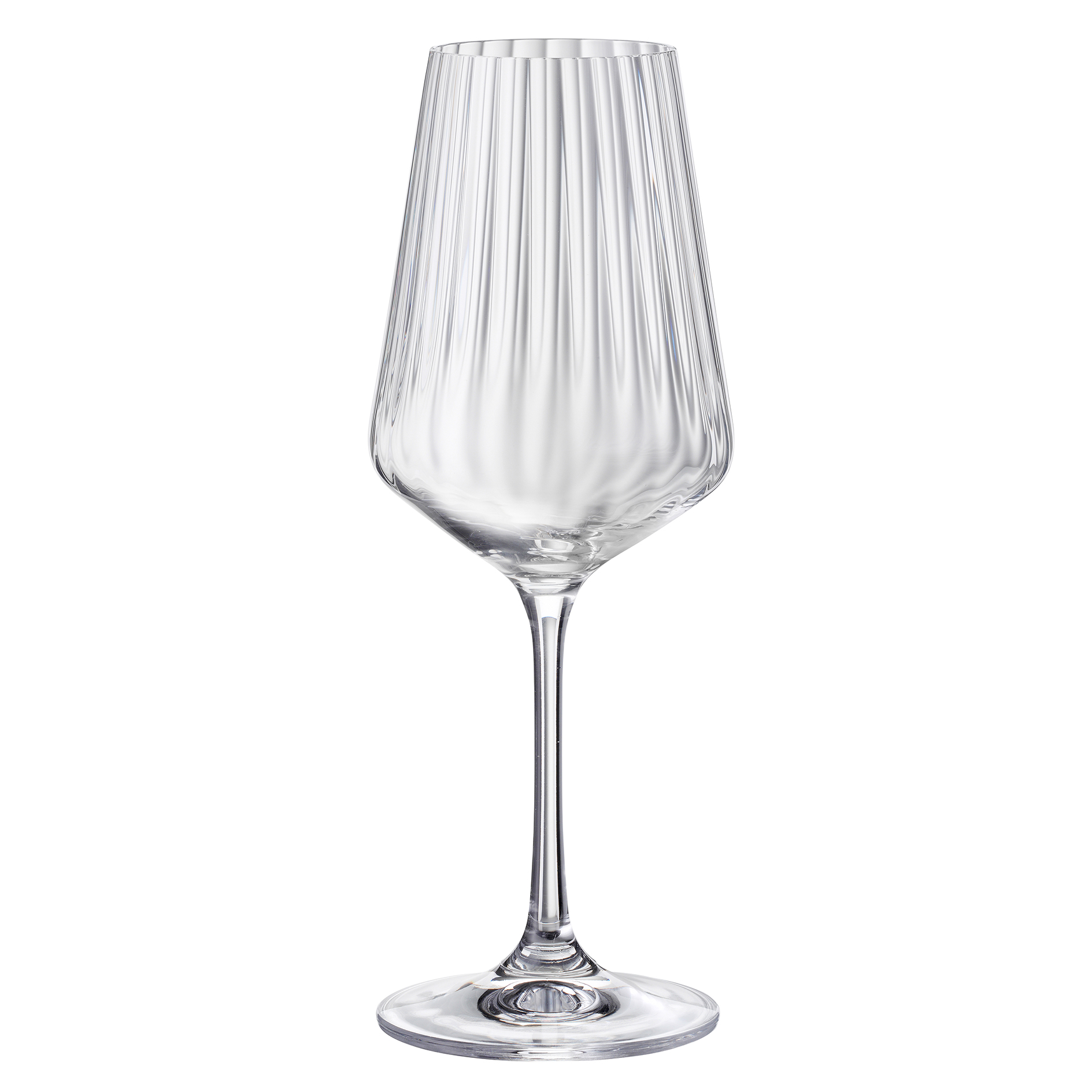 Weißweinglas - klar - welliges Kristallglas - 350 ml