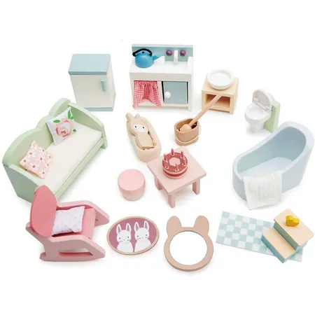 tender leaf toys Puppenmöbel Set im Landhaus-Stil
