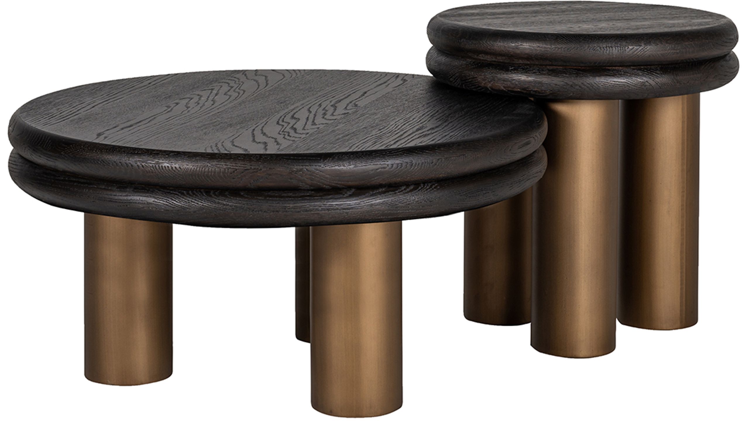 Salontafel black rustic 210872 Macaron ⌀80  x H40 cm