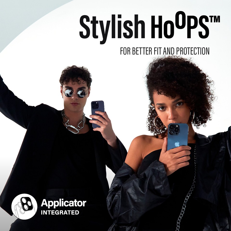 PanzerGlass - Hoops Linse Beskytter - iPhone 16 Pro/iPhone 16 Pro Max - Sort