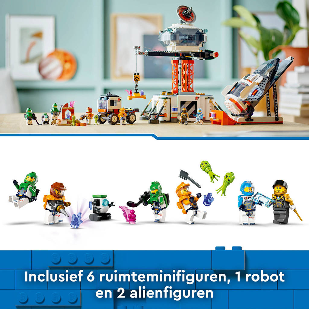 Fijne set!Ruimtebasis en raketlanceringsplatform Speelgoed Raket, Robot en Alien Set 60434