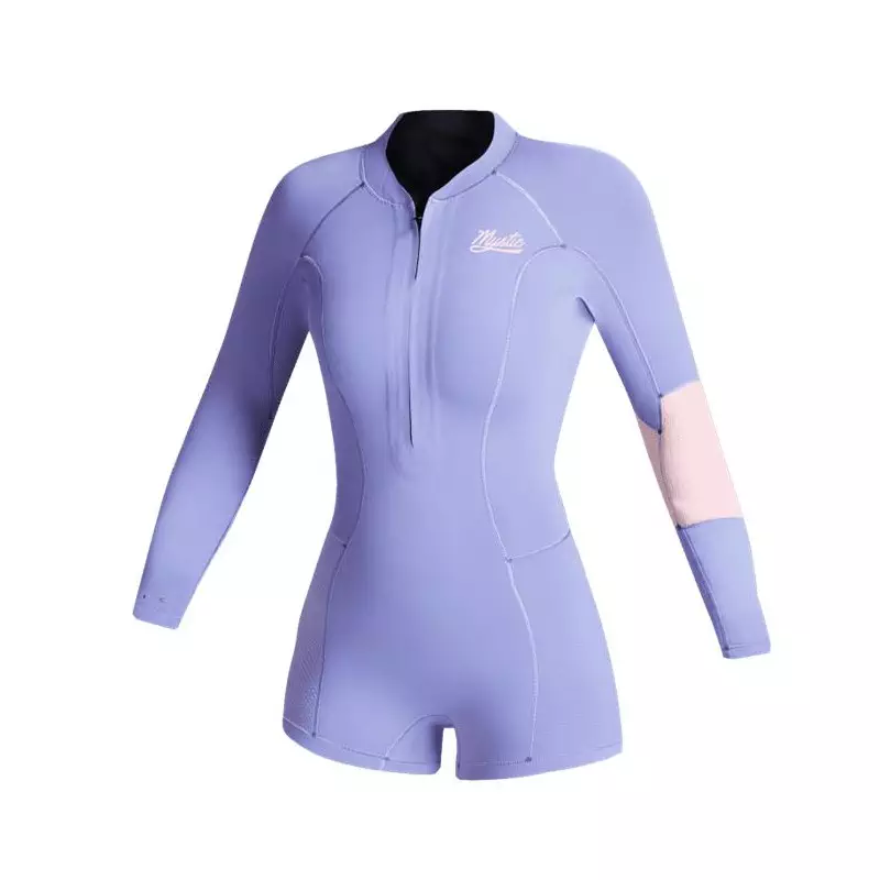 Combinaison shorty femme MYSTIC Lunar Longarm 2/2mm Frontzip Pastel Lilac