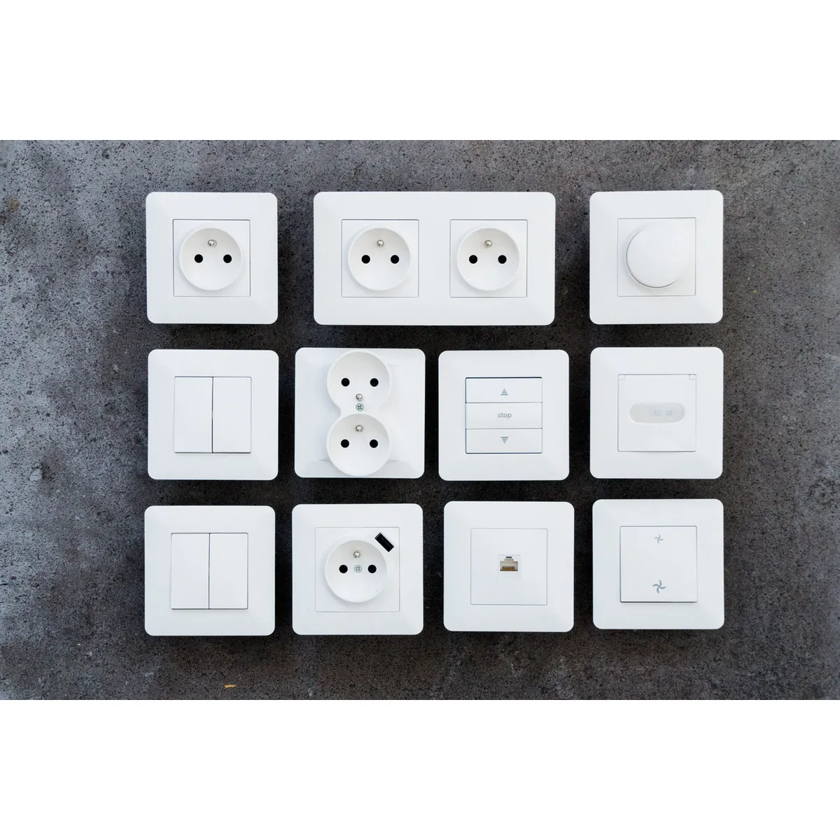 Zenitech Plaque sortie de câble Artezo - Blanc