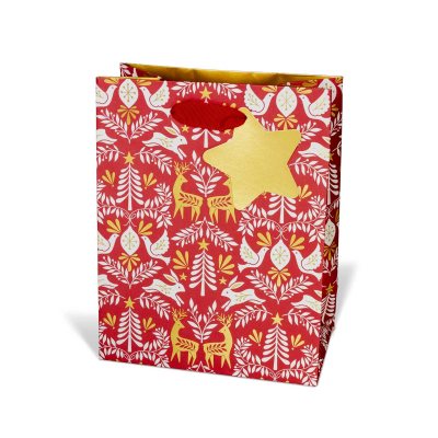Red Scandi Medium Gift Bag