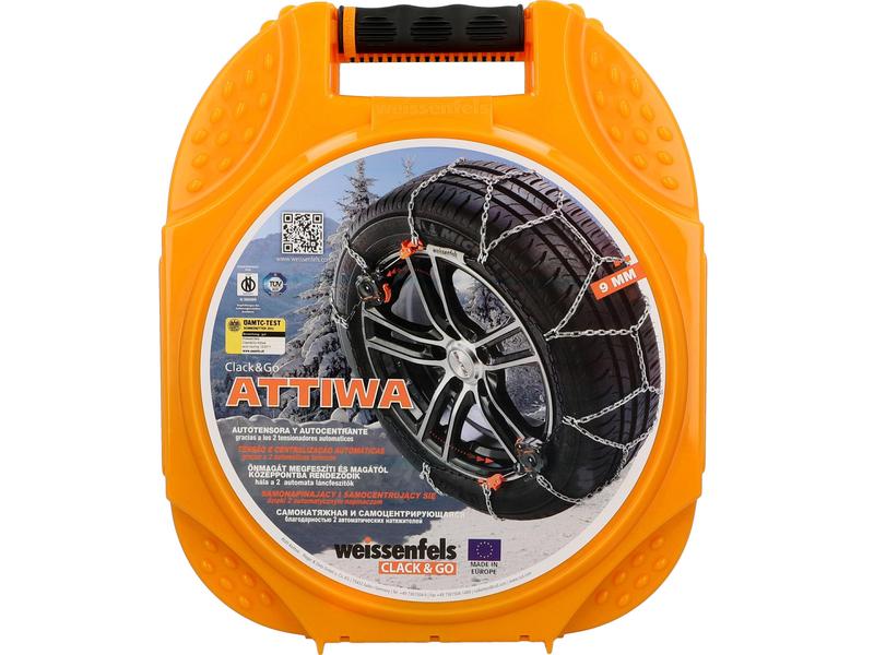 Weissenfels Stahlschneekette Attiwa Clack & Go 10 Schneekette mit zwei automatischen Spannungsvorrichtungen