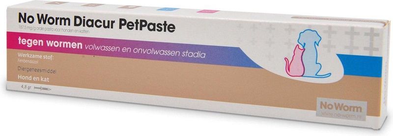 No Worm Diacur Petpaste Ontworming Pasta Hond 4,8 ml