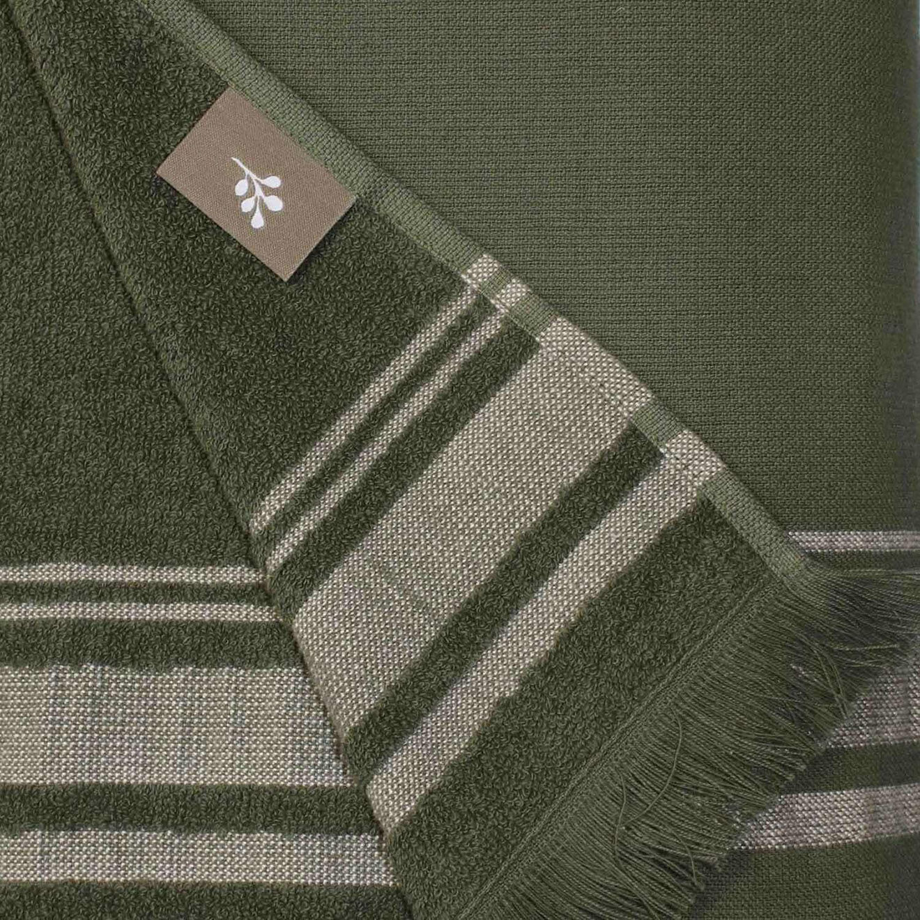 Febronie Fouta éponge Faro verte - 100x180 cm
