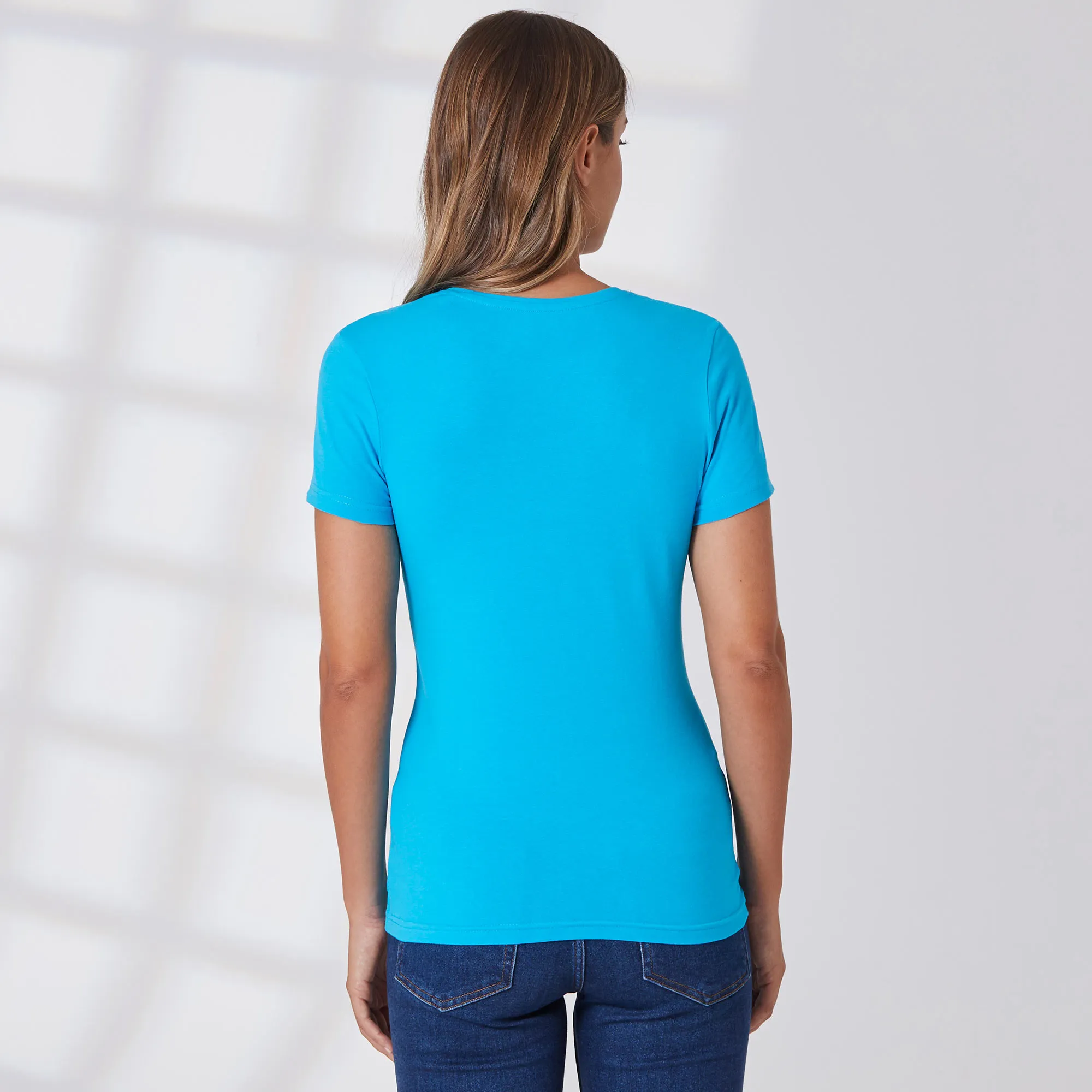 Damen-T-Shirt mit V-Ausschnitt