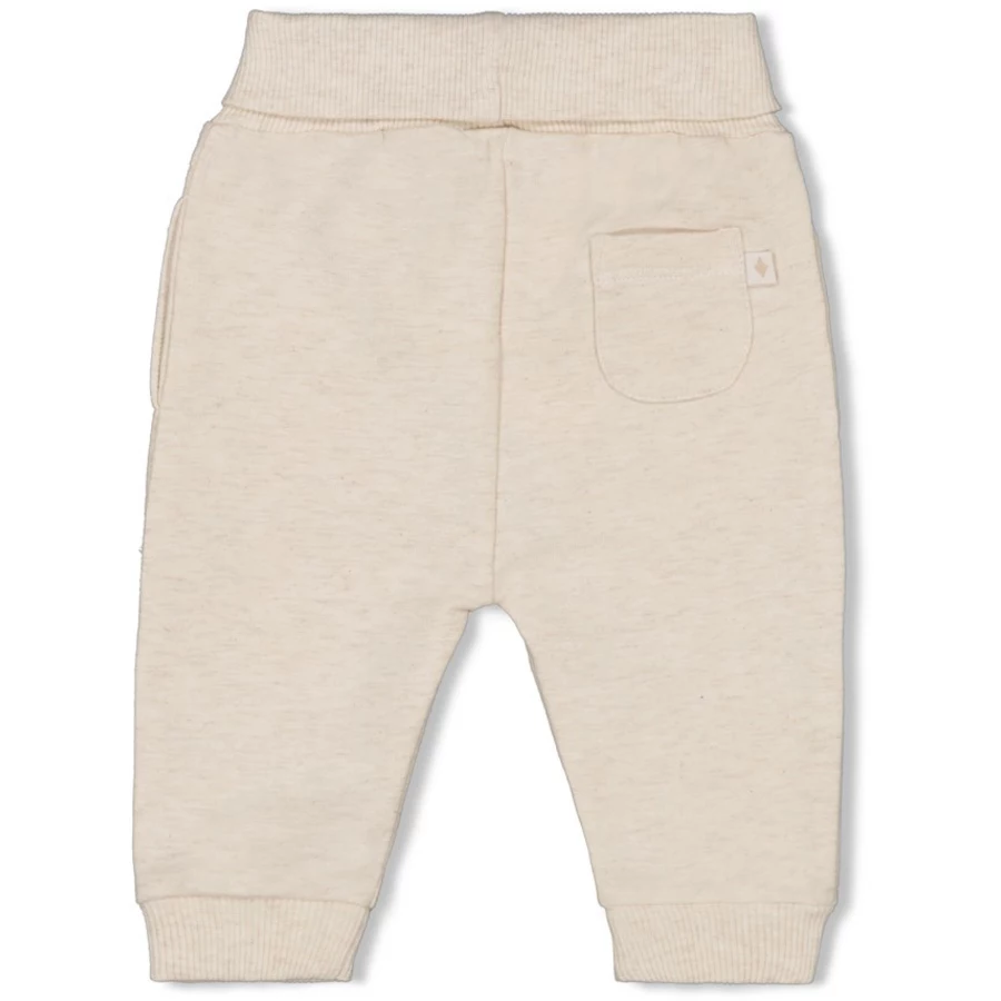 Feetje Sweathose Eat Your Veggies Offwhite melange