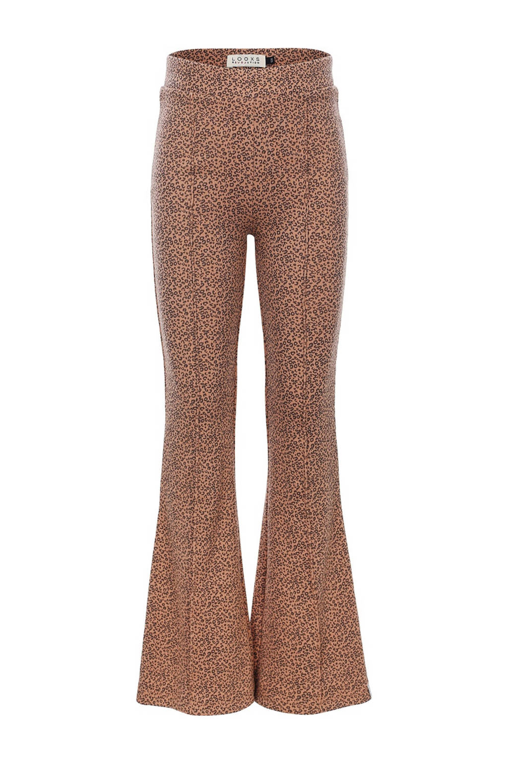 LOOXS broek met all over print bruin