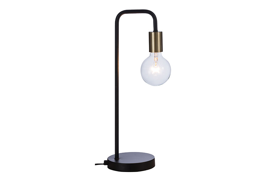 Zeb bordlampe Sort og messing. H50 cm