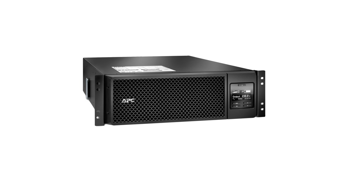 APCSmart-UPS On-Line 5000VA noodstroomvoeding ups  (Zwart, 6x C13, 4x C19 uitgang, rackmountable, Embedded NMC, SRT5KRMXLI)