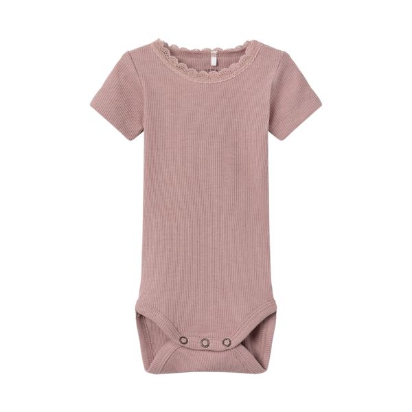Name It Romper Kab Lace Korte Mouw Deauville Mauve