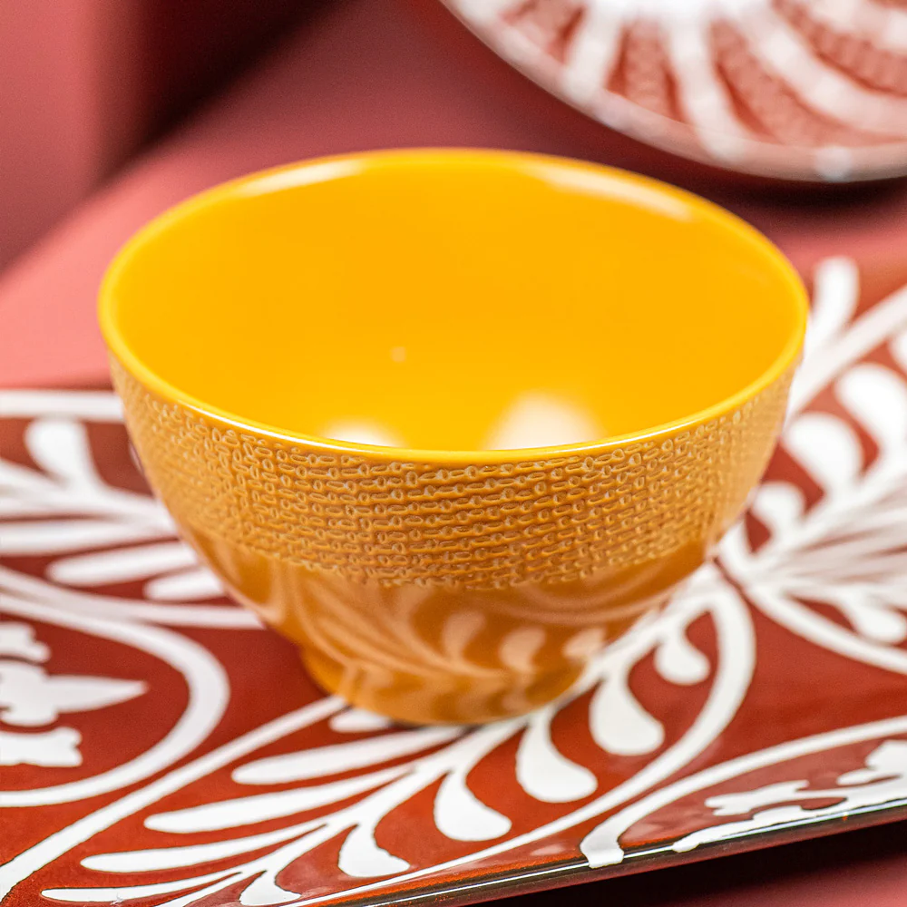 Mini bol Vésuvio safran 9,5 cm (lot de 6) Table passion