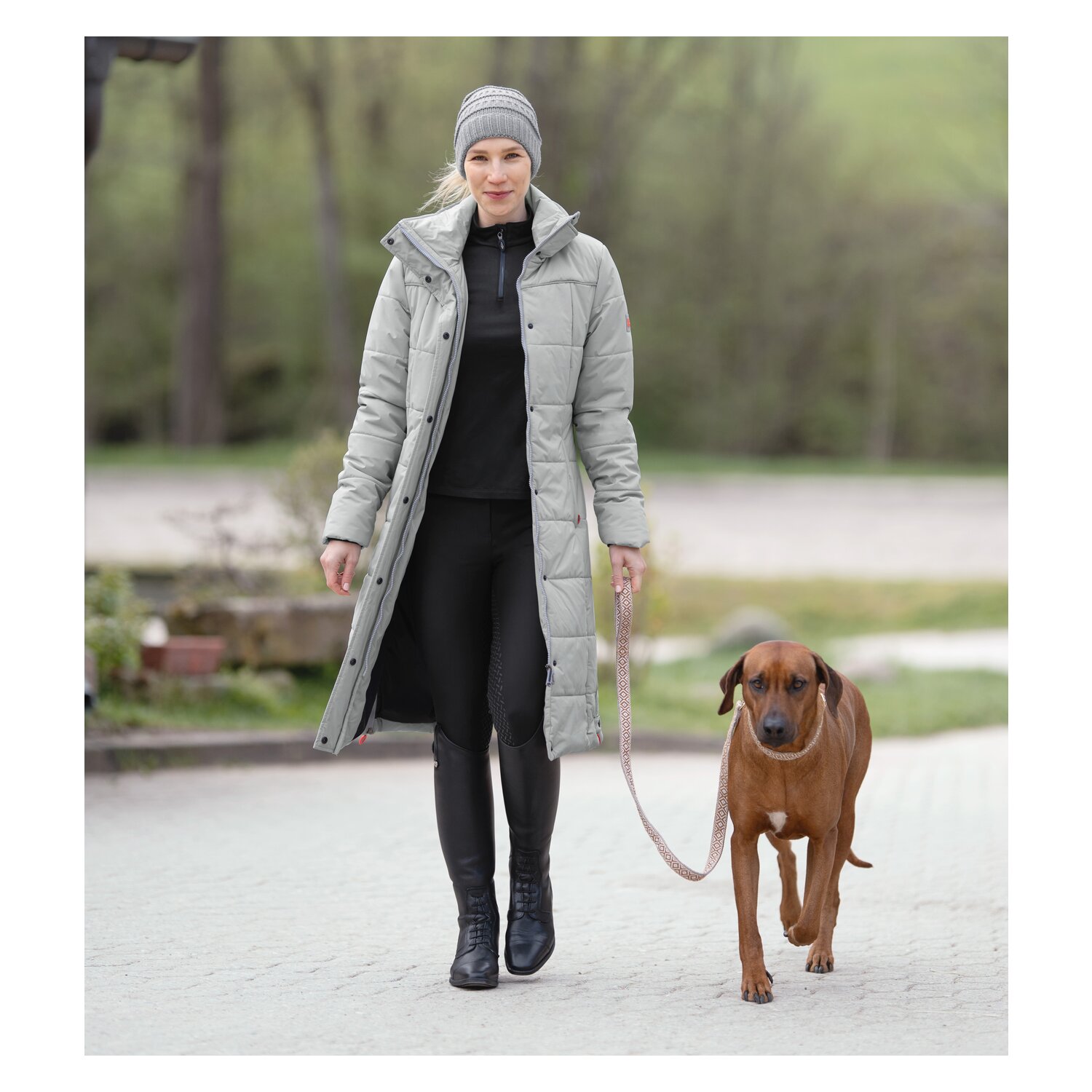 black forest Strickmütze für Haarzopf  - steel grey - Einheitsgröße