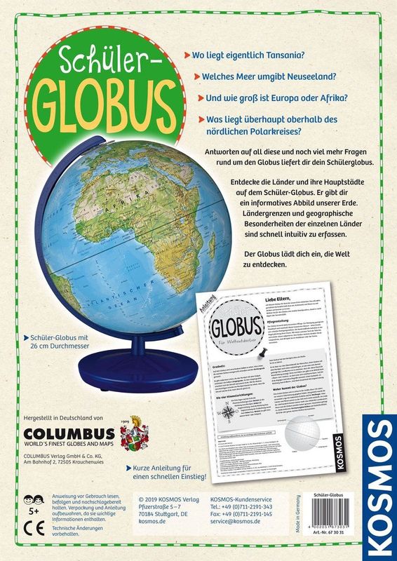 Schüler-Globus Durchmesser 26 cm