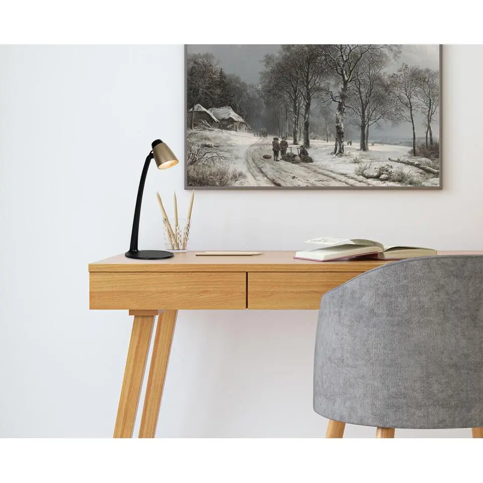 Lucide LUDO Bureaulamp - Mat Goud / Messing