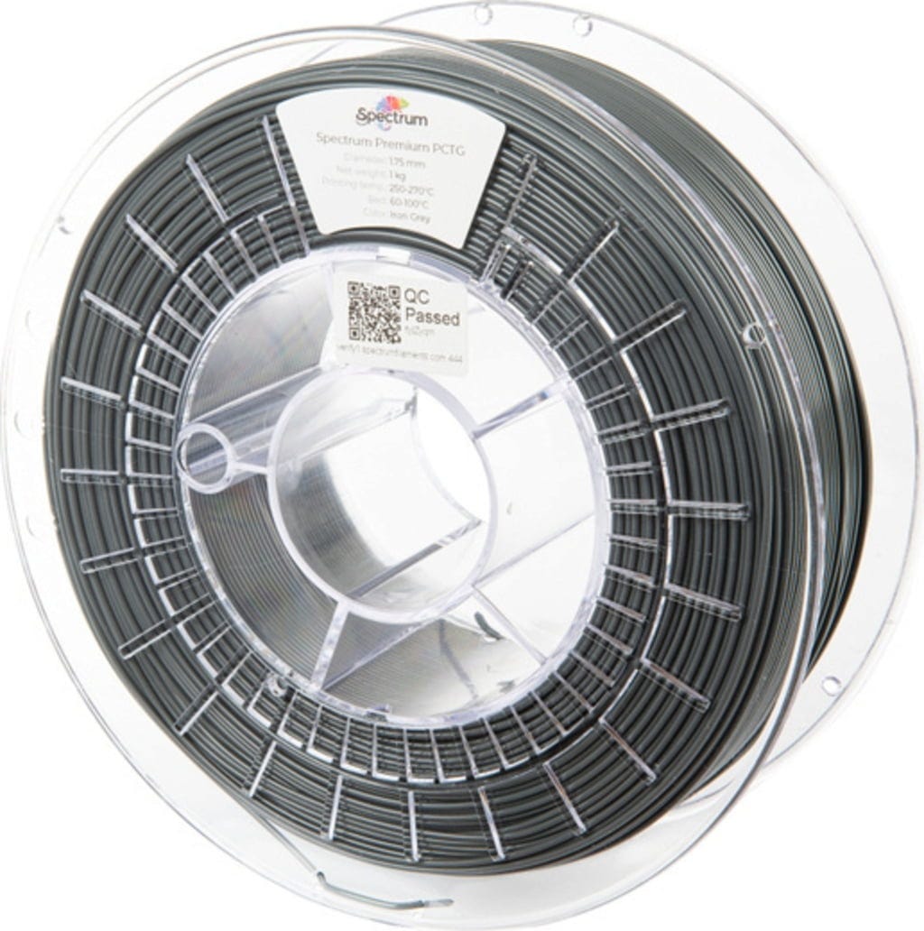 Spectrum  Premium PCTG Iron Grey, 1,75 mm / 1000 g    Hochwertige Alternative zu PET-G in Iron Grey