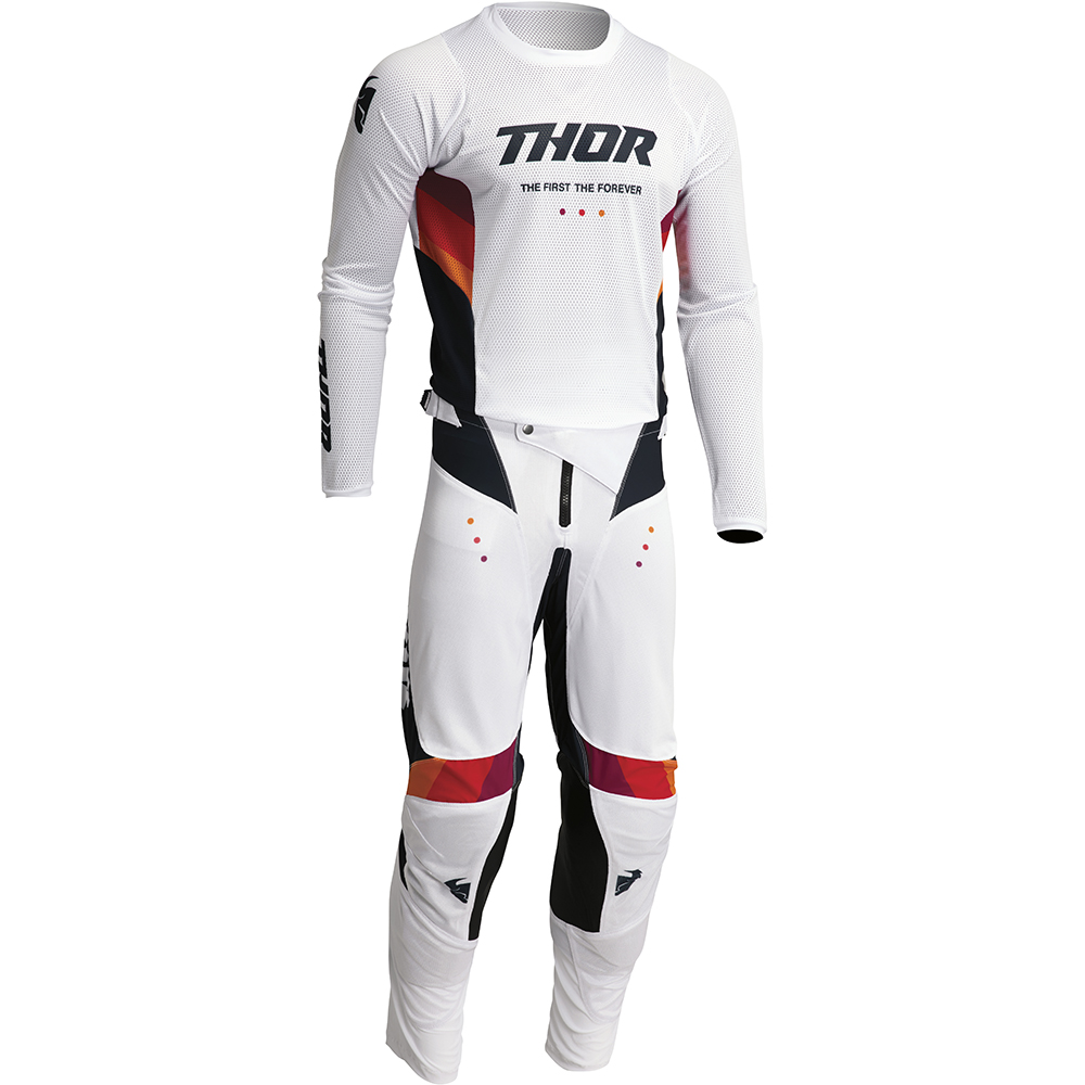 Thor Motocross - Maillot Pulse Air React Blanc / Noir / Violet