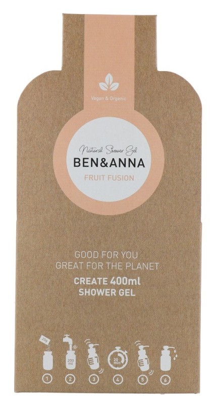 Ben & Anna Showergel flakes fruit fusion 2 Stuks