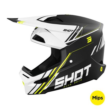 Casque cross Shot RACE - SPRINT 2025 - Noir / Jaune