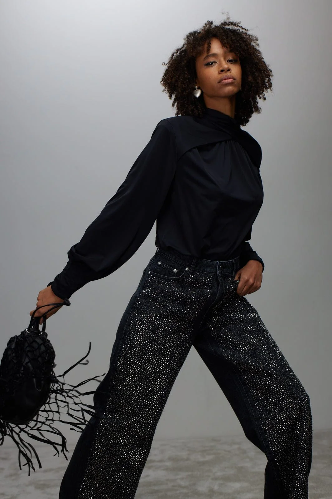 Gestuz ZorahGZ MW jeans dark grey washed