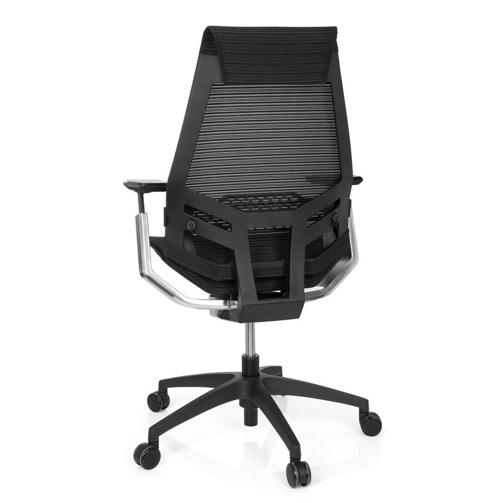 Profi Bürostuhl GENIDIA SMART BLACK CM Netzstoff mit Armlehnen hjh OFFICE