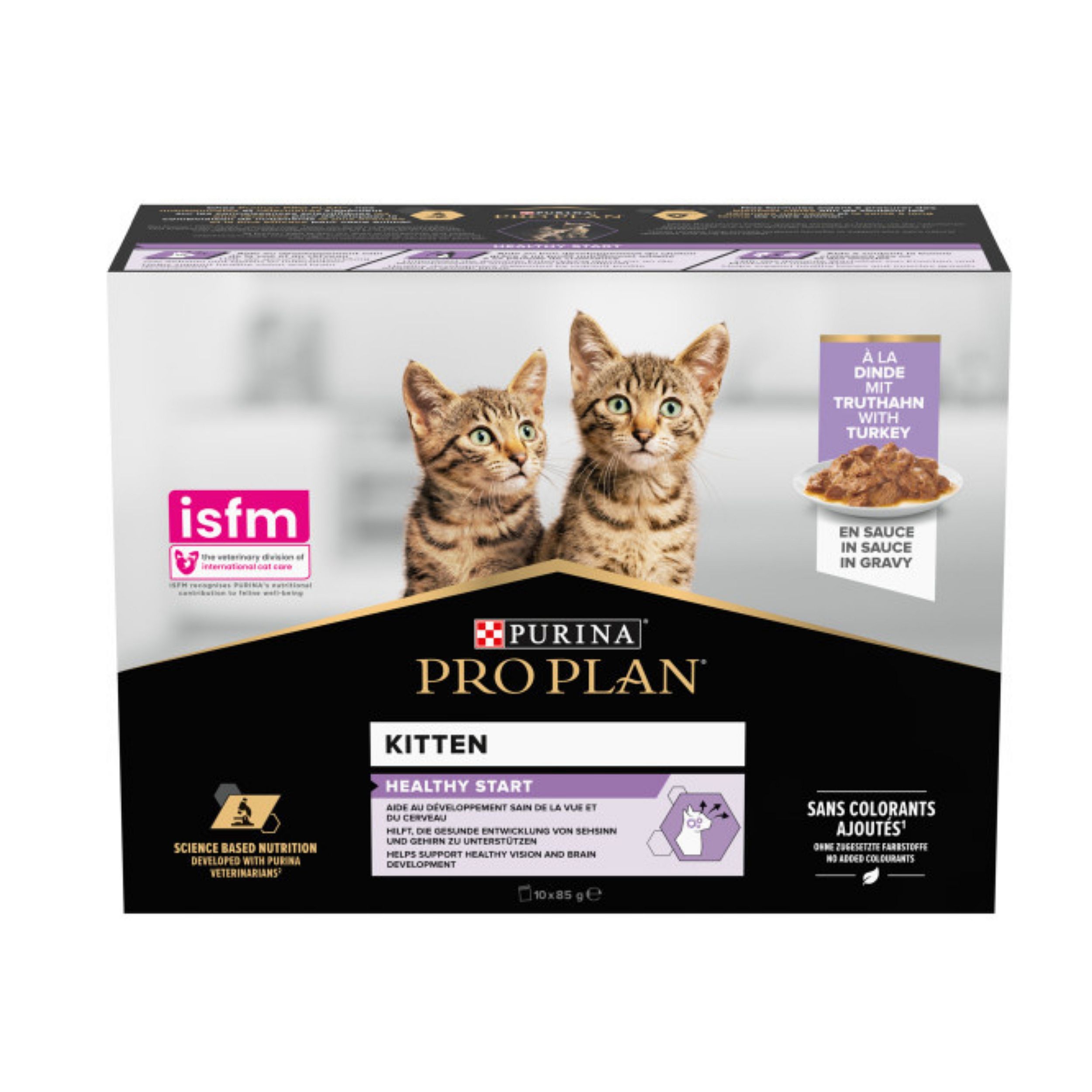 Purina Pro Plan Healthy Start Kitten | 10 x 85 gram maaltijdzakjes kalkoen | 15800.2