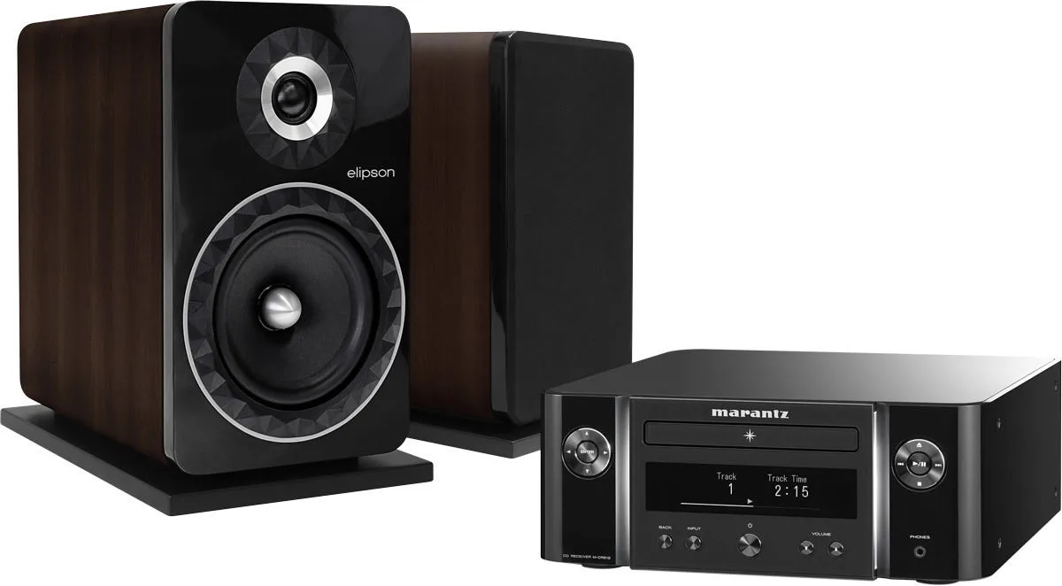 Marantz Melody X M-CR612 Noir   Elipson Prestige Facet 8B Noyer Chaînes hi-fi composées