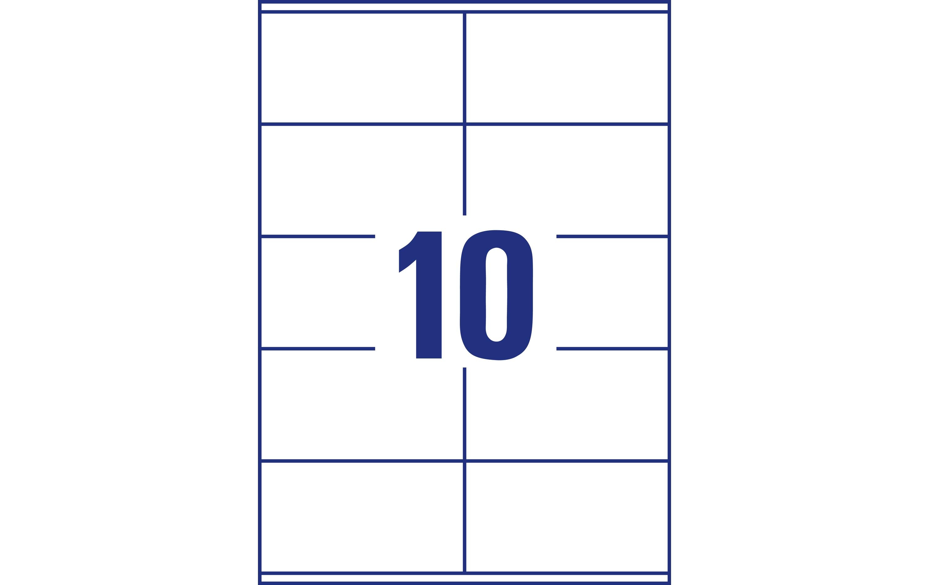 Universal-Etiketten 3425 105 x 57 mm, 100 BlattWeisse Adressaufkleber, permanent haftend