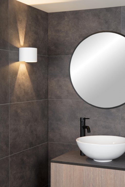 Lucide Axi wandlamp LED rond badkamer IP54 wit